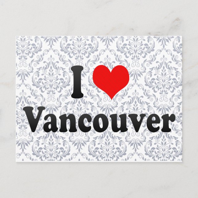 Cartão Postal Eu Amo Vancouver, Canadá (Frente)
