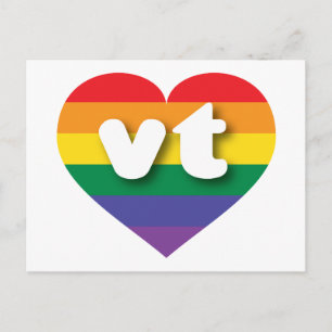 Cartão Postal Eu amo Vermont Orgulho gay