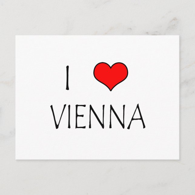 Cartão Postal Eu Amo Viena (Frente)