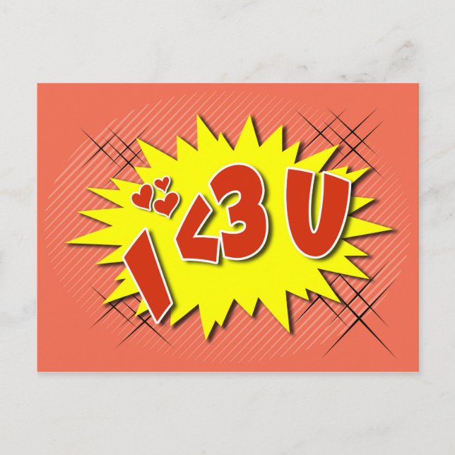 Cartão Postal Eu amo você (Frente)