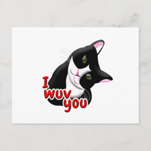 Cartão Postal Eu amo você Gata