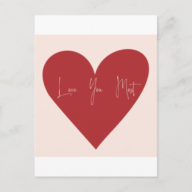 Cartão Postal Eu amo você mais (Frente)