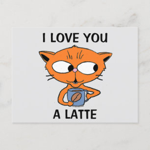 Cartão postal - EU AMO VOCÊ MUITO Café Pun Humorís