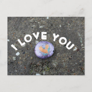 Cartão Postal Eu Amo Você Pedra Pintada