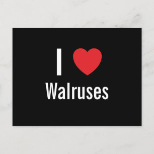 Cartão Postal Eu amo Walruses