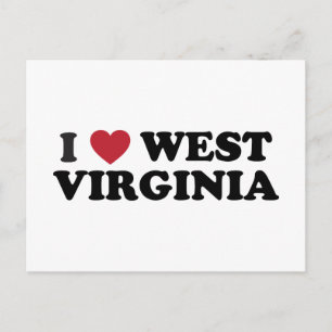 Cartão Postal Eu amo West Virginia