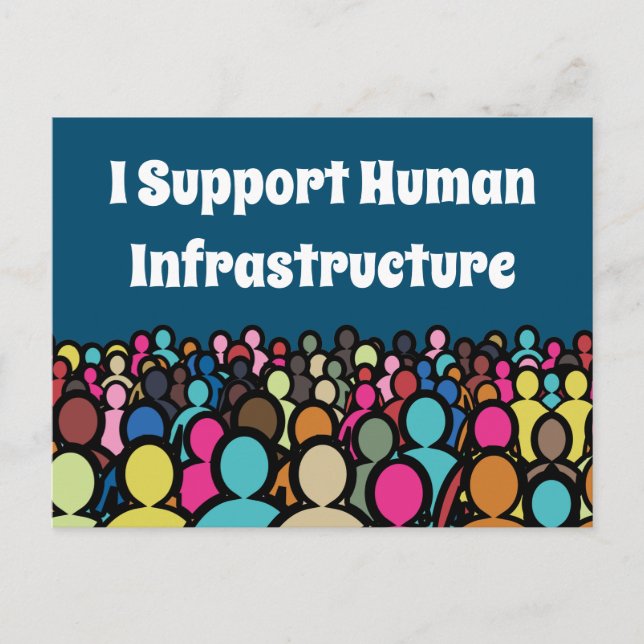 Cartão Postal Eu apoio a infraestrutura humana (Frente)
