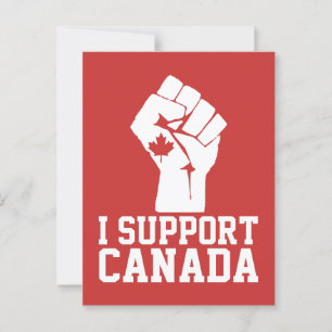 Cartão Postal Eu Apoio o Canadá - Orgulhoso Canadense