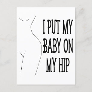 Cartão Postal Eu Coloquei Meu Bebê Na Minha Mamãe Engraçada E