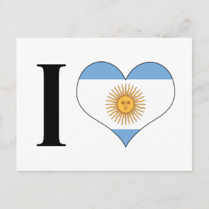 Cartão Postal Eu coração a Argentina - Eu amo a Argentina - arge