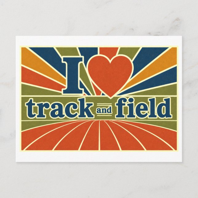 Cartão Postal "Eu [Coração] Atletismo" (Frente)