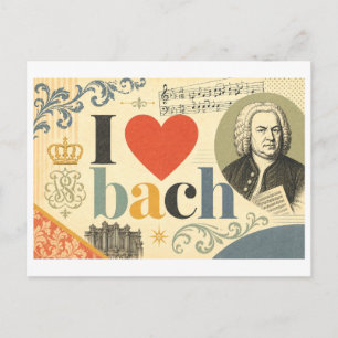 Cartão Postal "Eu [Coração] Bach"