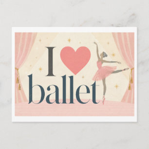Cartão Postal "Eu [Coração] Ballet"