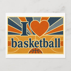 Cartão Postal "Eu [Coração] Basquete"