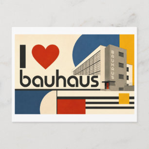 Cartão Postal "Eu [Coração] Bauhaus"