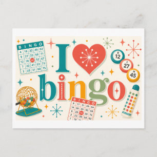 Cartão Postal "Eu [Coração] Bingo"