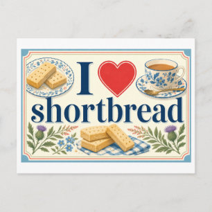 Cartão Postal "Eu [Coração] Biscoito de Manteiga"