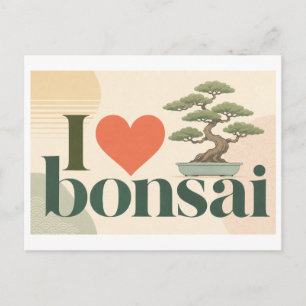 Cartão Postal "Eu [Coração] Bonsai"
