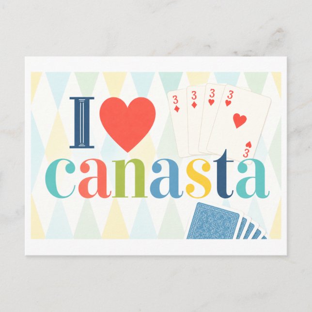 Cartão Postal "Eu [Coração] Canasta" (Frente)