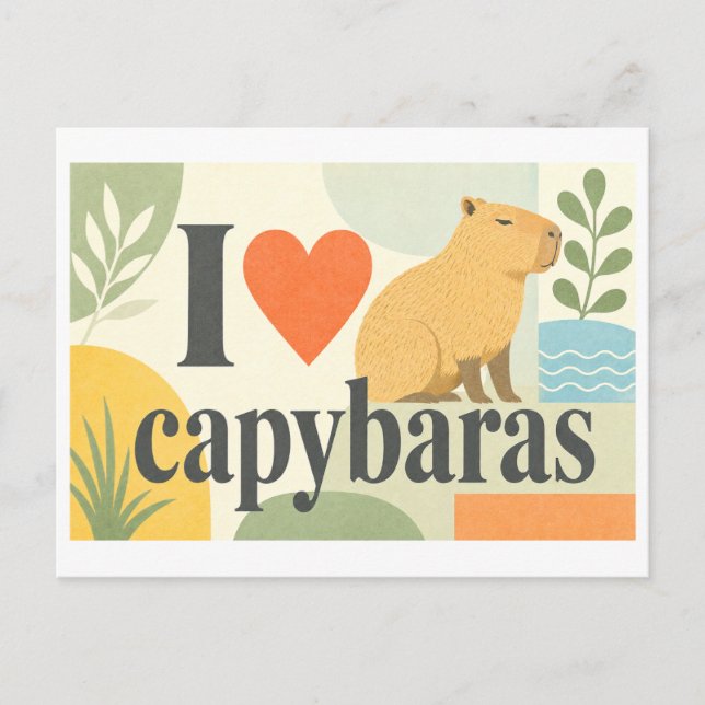 Cartão Postal "Eu [Coração] Capivaras" (Frente)