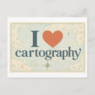 Cartão Postal "Eu [Coração] Cartografia"