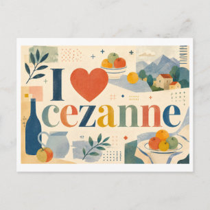 Cartão Postal "Eu [Coração] Cezanne"