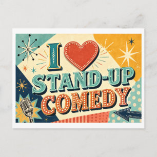 Cartão Postal "Eu [Coração] Comédia Stand-Up"