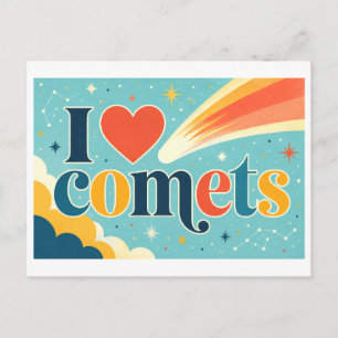 Cartão Postal "Eu [Coração] Cometas"