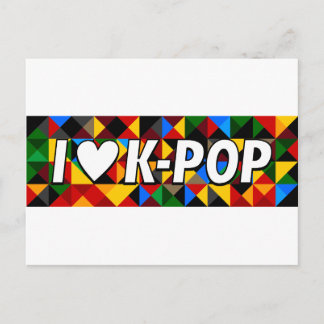 Cartão Postal eu coração coreia pop coreana
