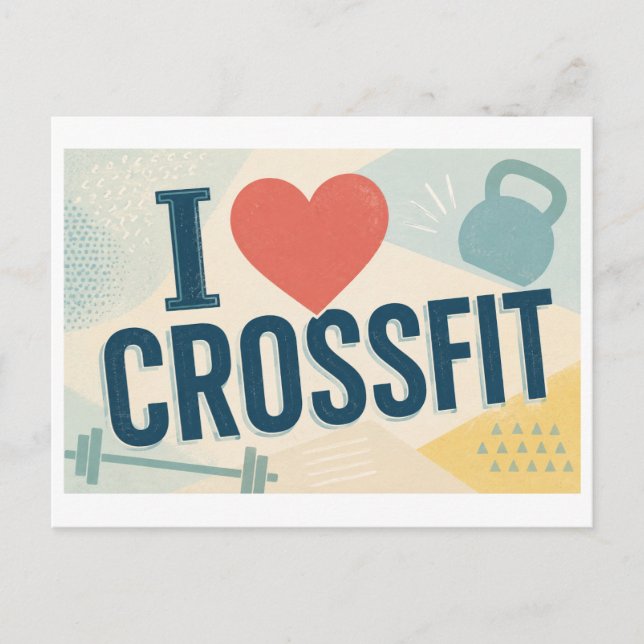 Cartão Postal "Eu [Coração] Crossfit" (Frente)