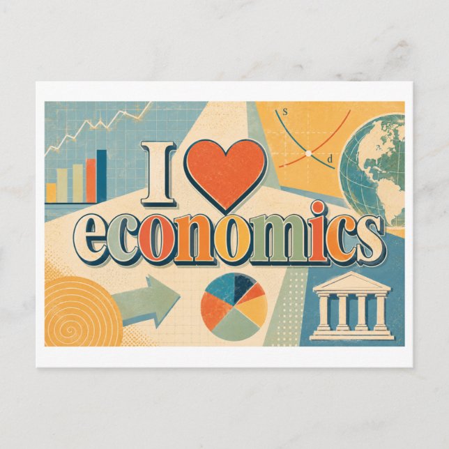 Cartão Postal "Eu [Coração] Economia" (Frente)