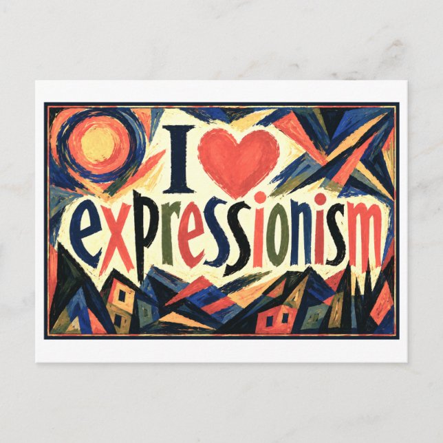 Cartão Postal "Eu [Coração] Expressionismo" (Frente)