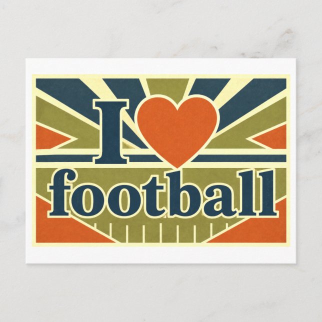 Cartão Postal "Eu [Coração] Futebol" (Frente)
