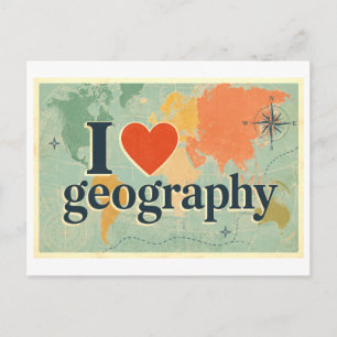Cartão Postal "Eu [Coração] Geografia"