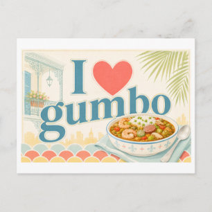 Cartão Postal "Eu [Coração] Gumbo"