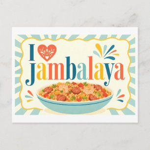 Cartão Postal "Eu [Coração] Jambalaya"