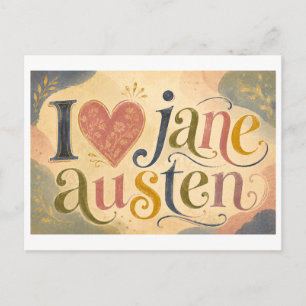 Cartão Postal "Eu [Coração] Jane Austen"