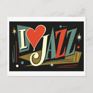 Cartão Postal "Eu [Coração] Jazz"