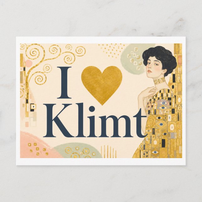 Cartão Postal "Eu [Coração] Klimt" (Frente)