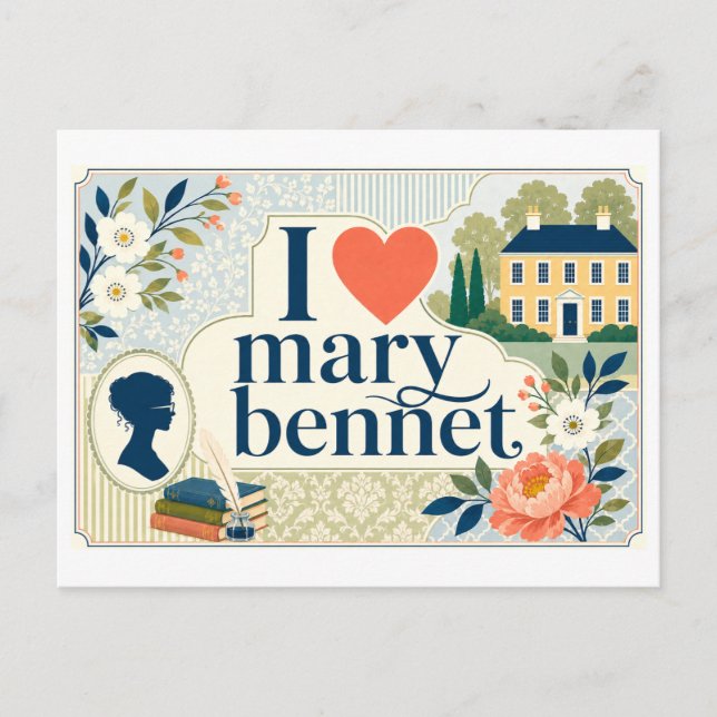 Cartão Postal "Eu [Coração] Mary Bennet" (Frente)