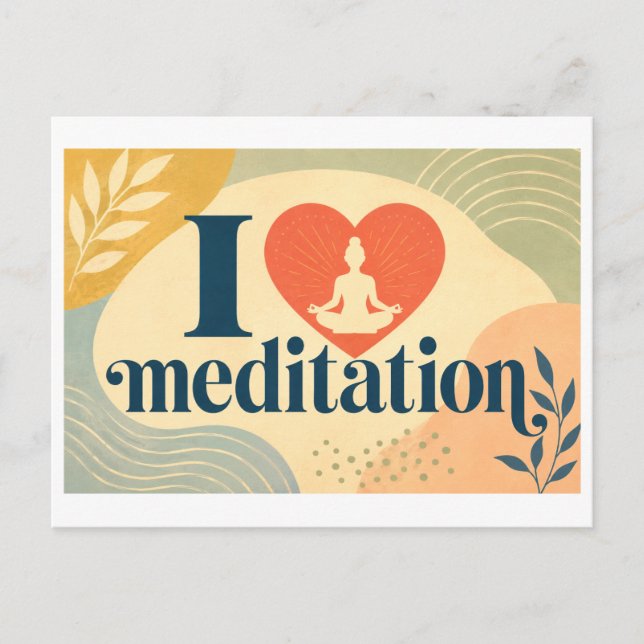Cartão Postal "Eu [Coração] Meditação" (Frente)