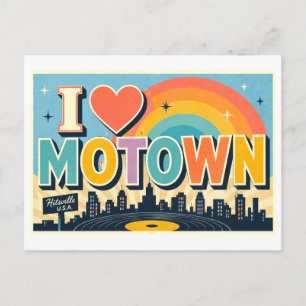 Cartão Postal "Eu [Coração] Motown"