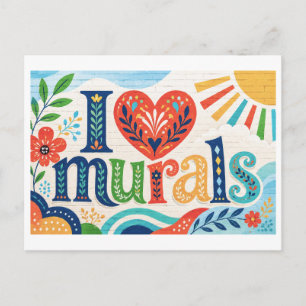 Cartão Postal "Eu [Coração] Murais"
