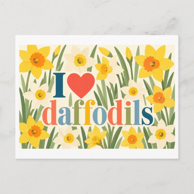 Cartão Postal "Eu [Coração] Narcisos" (Frente)