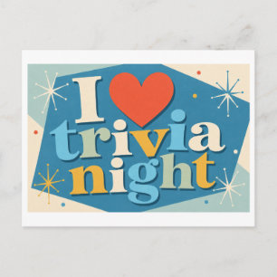 Cartão Postal "Eu [Coração] Noite de Trivia"