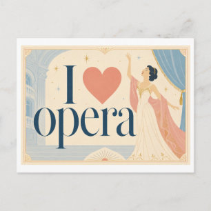 Cartão Postal "Eu [Coração] Ópera"