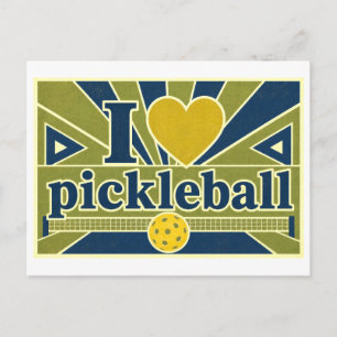 Cartão Postal "Eu [Coração] Pickleball"