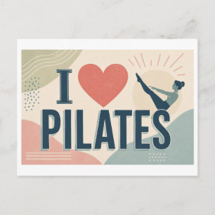 Cartão Postal "Eu [Coração] Pilates"