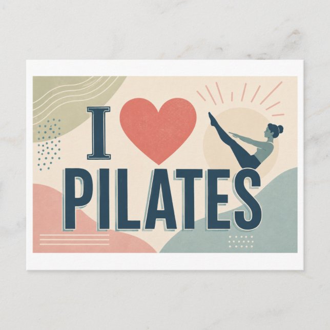 Cartão Postal "Eu [Coração] Pilates" (Frente)