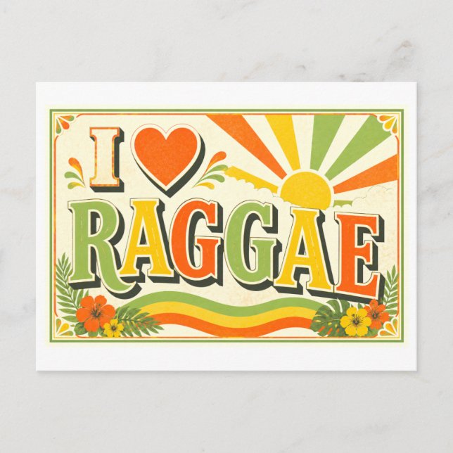 Cartão Postal "Eu [Coração] Raggae" (Frente)